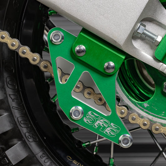 FLAMES CHAIN GUIDE - GREEN - KLX110L