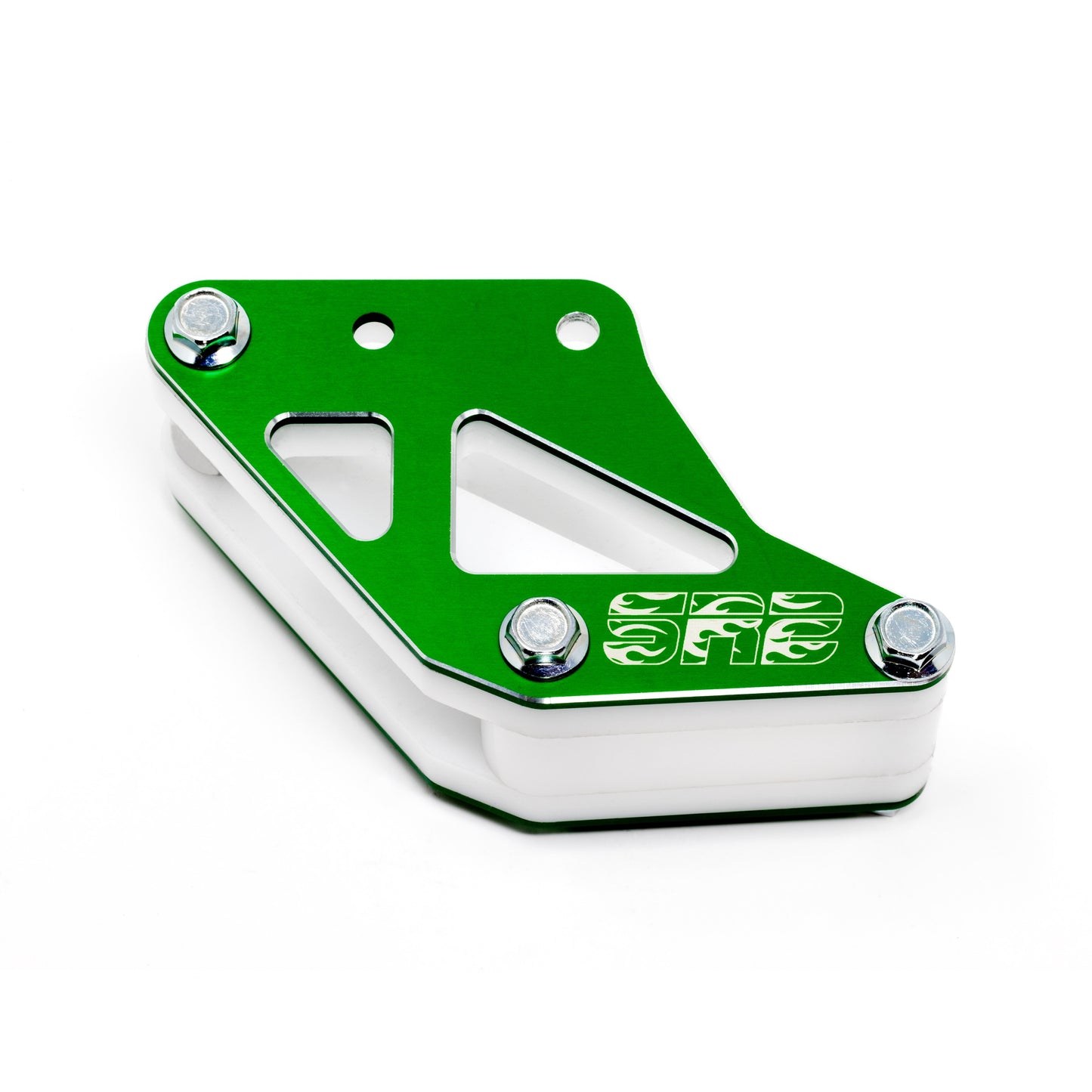 FLAMES CHAIN GUIDE - GREEN - KLX110L