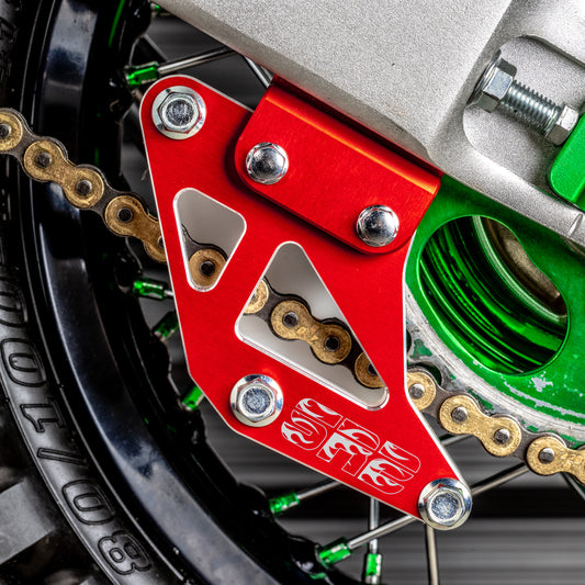 FLAMES CHAIN GUIDE - RED - KLX110L