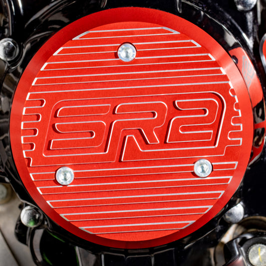 SR2 ENGINE SIDE COVER - RED - KLX110L