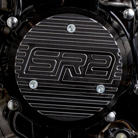 SR2 ENGINE SIDE COVER - BLACK - KLX110L