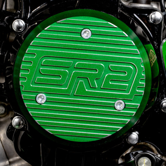 SR2 ENGINE SIDE COVER - GREEN - KLX110L