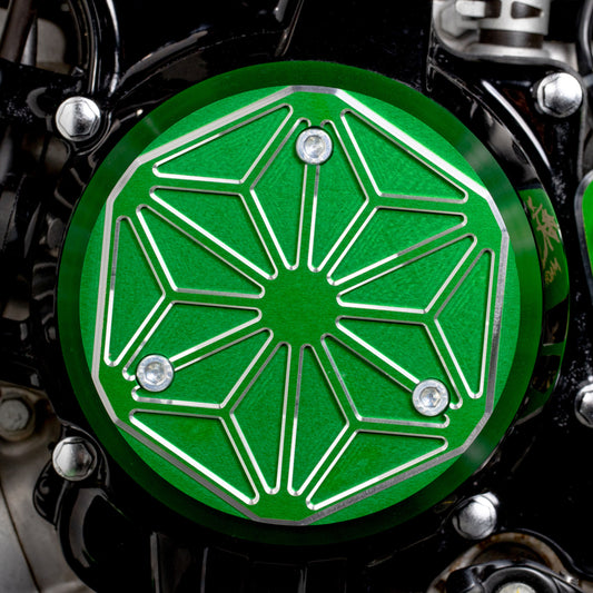 MACH ENGINE SIDE COVER - GREEN - KLX110L