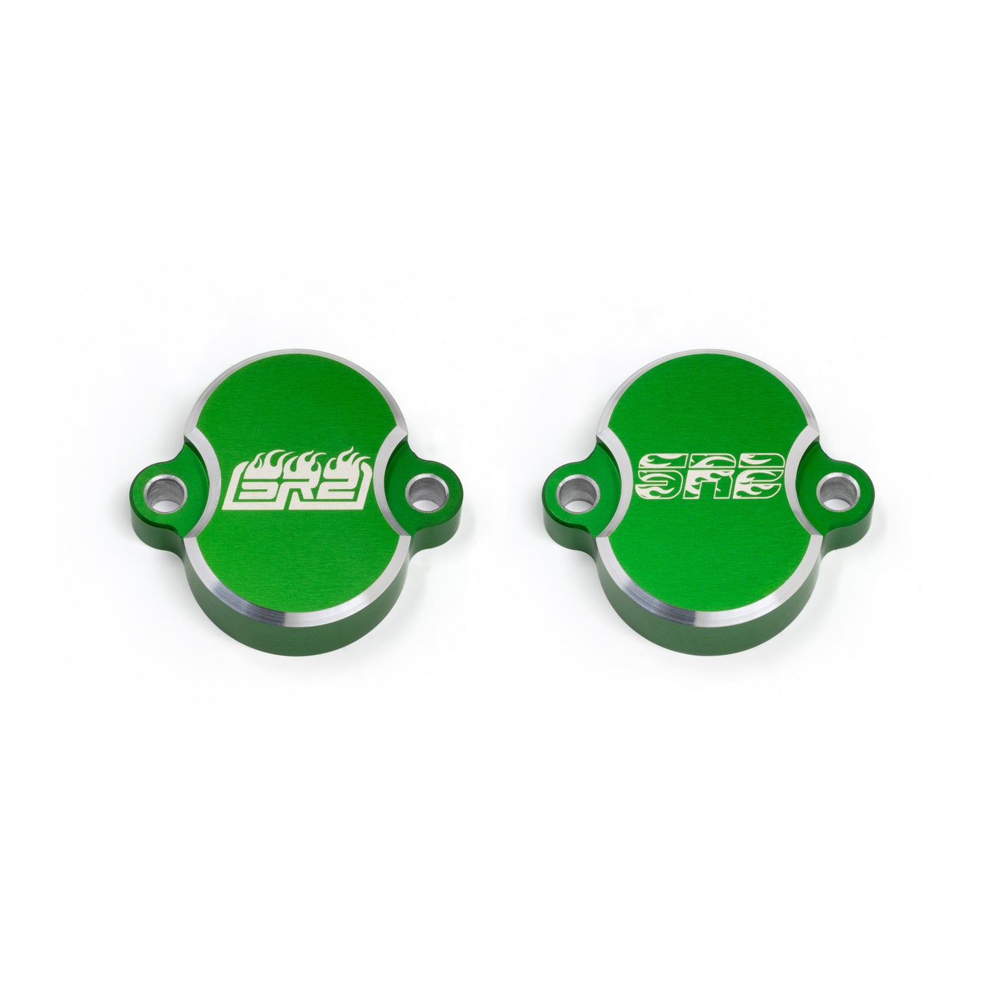 FLAMES TAPPET COVERS - GREEN - KLX110L