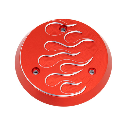 FLAMES ENGINE SIDE COVER - RED - KLX110L