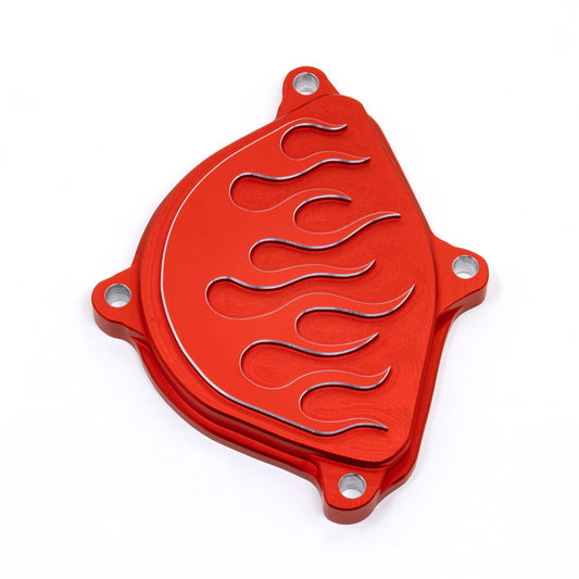 FLAMES CAM COVER - RED - KLX110L