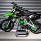FLAMES ENGINE SIDE COVER - GREEN - KLX110L